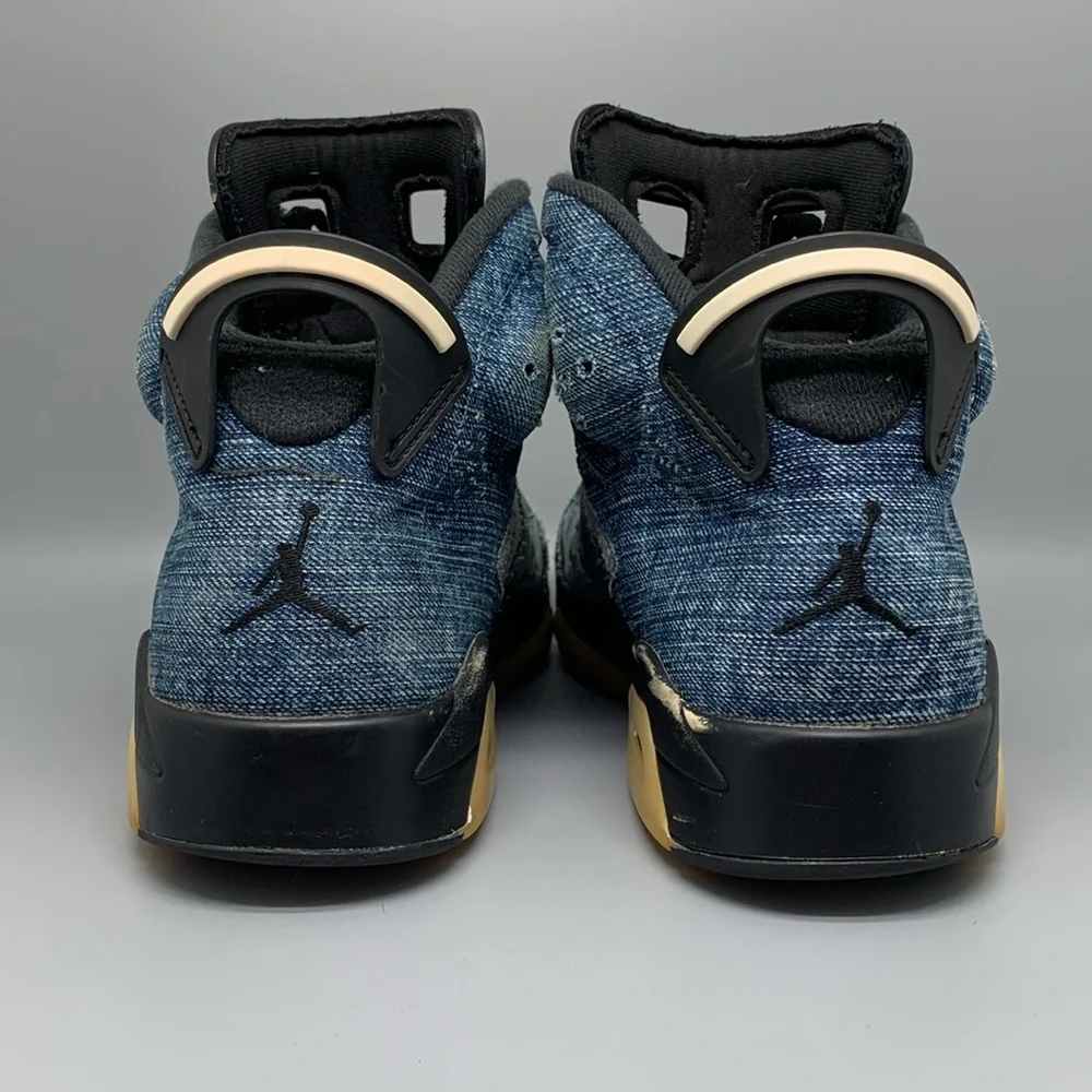 Jordan 6 Retro‎ Washed Denim Basketball Shoes CT5350-401 Men's Sz 9.5